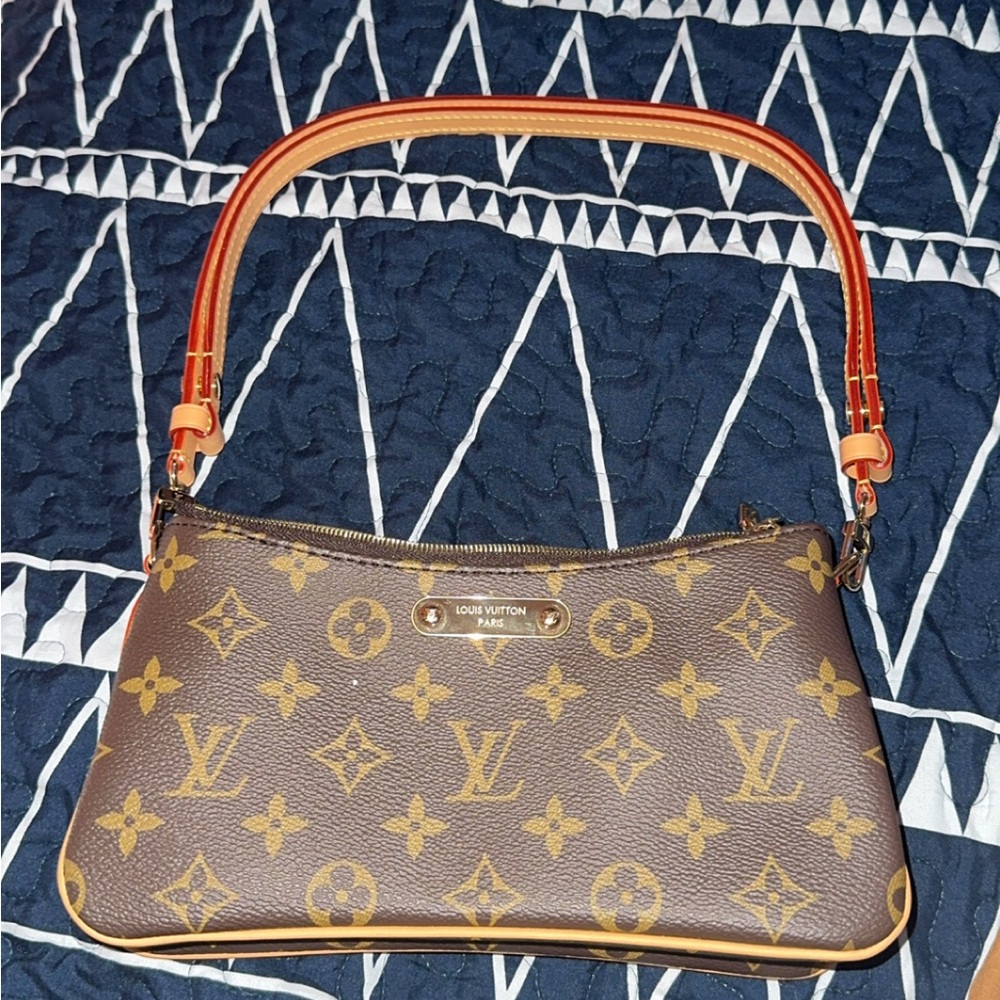 Louis Vuitton Brown and Gold Monogram Shoulder Bag